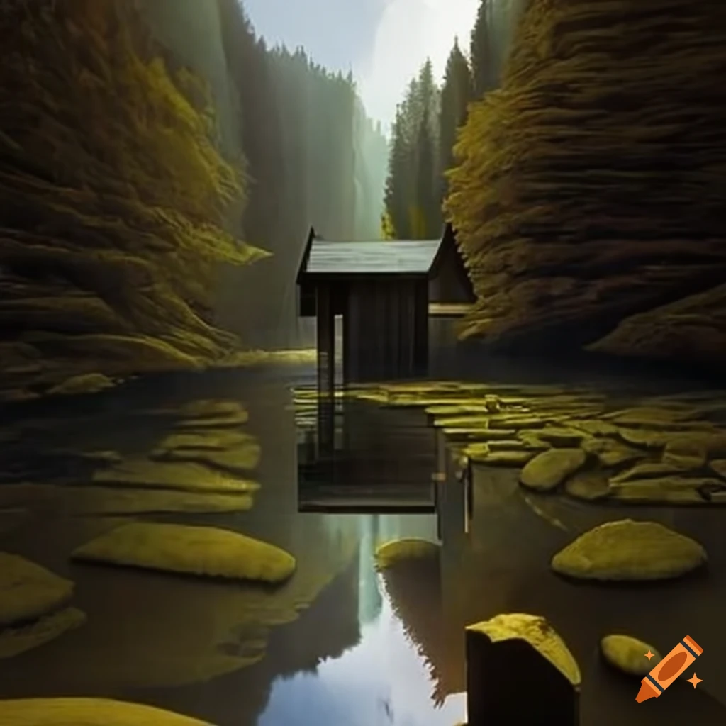illusory sluice architecture cathedral-like cabin