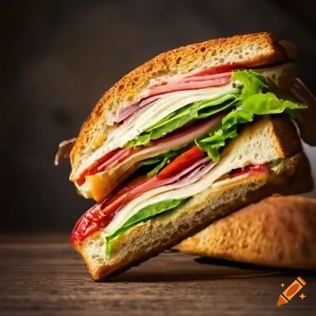 delicious sandwich close-up