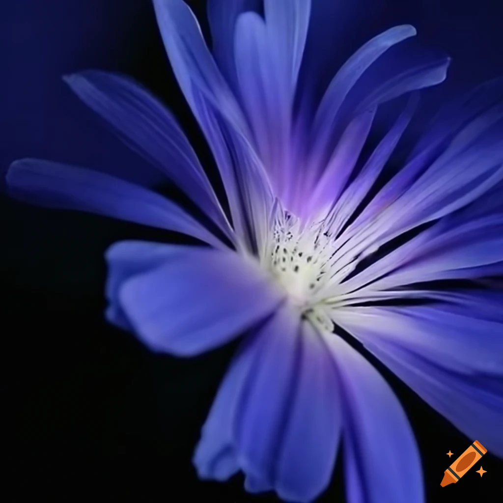 close-up of a chicory flower in sunlight