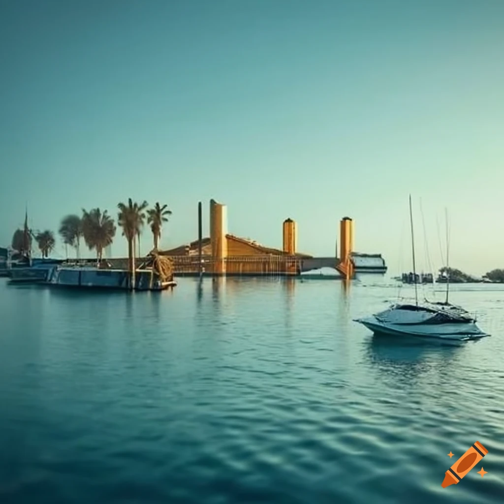 marina terminal in an oasis