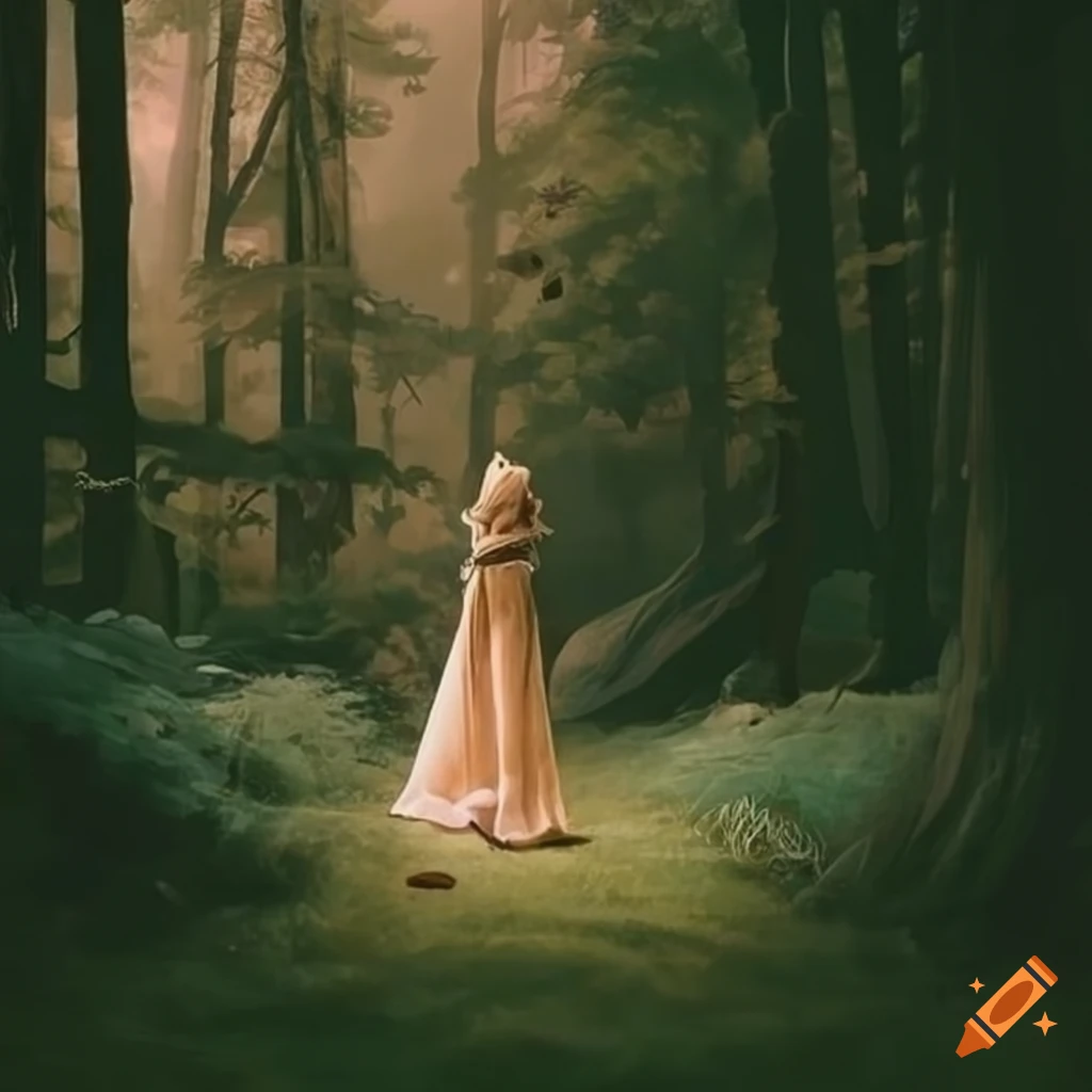 image of a cottagecore forest academia