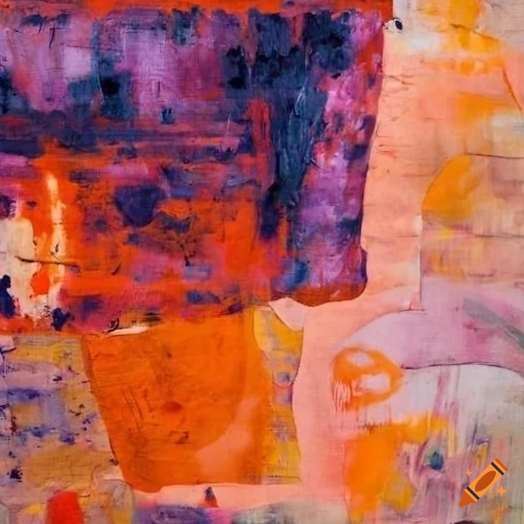 Colorful abstract mixed media artwork on Craiyon