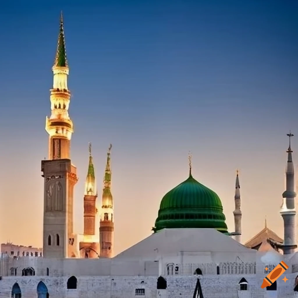 photo of the Holy Mosque and the Prophet's mosque