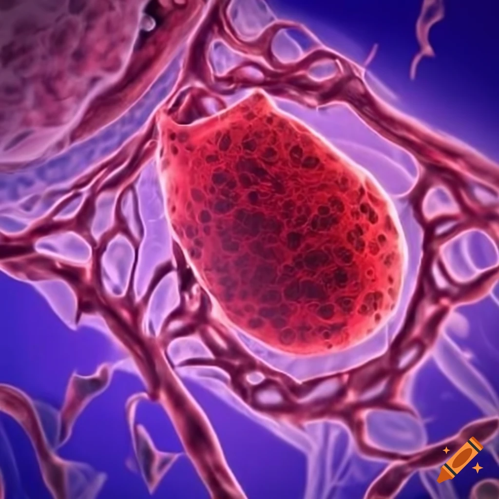 Endothelial cells under a microscope