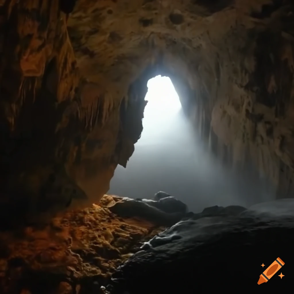 view of a mysterious cave