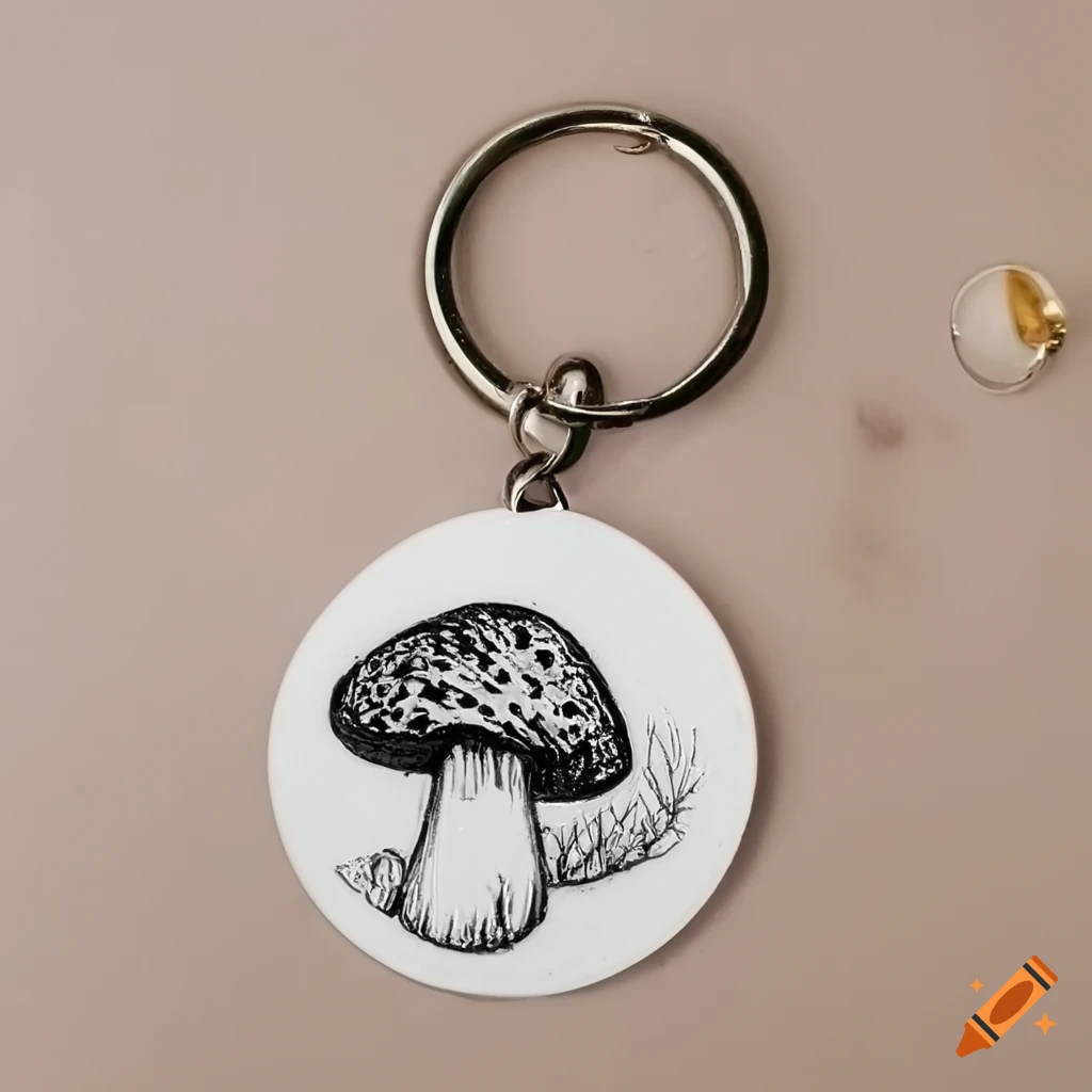 mushroom-shaped keychain