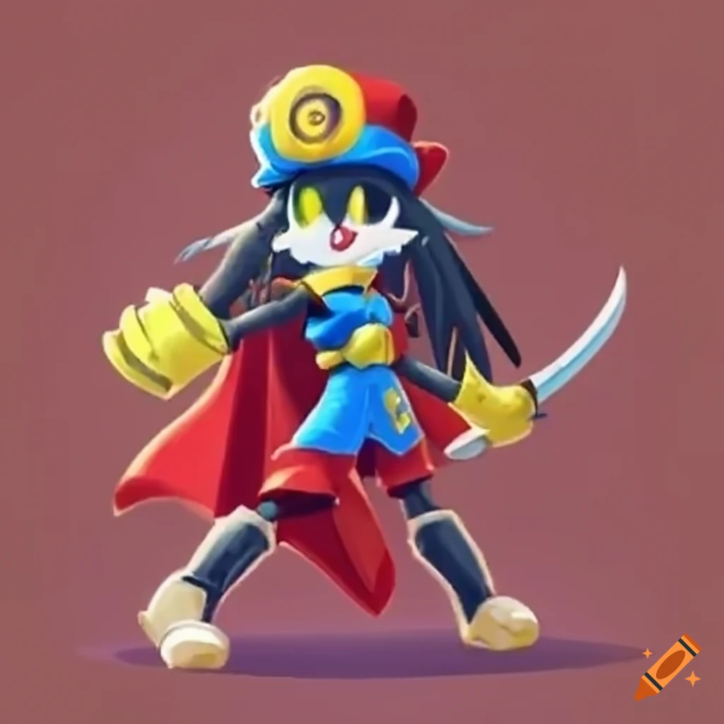artwork of Klonoa, a brave anthropomorphic character in dragon quest-style armor
