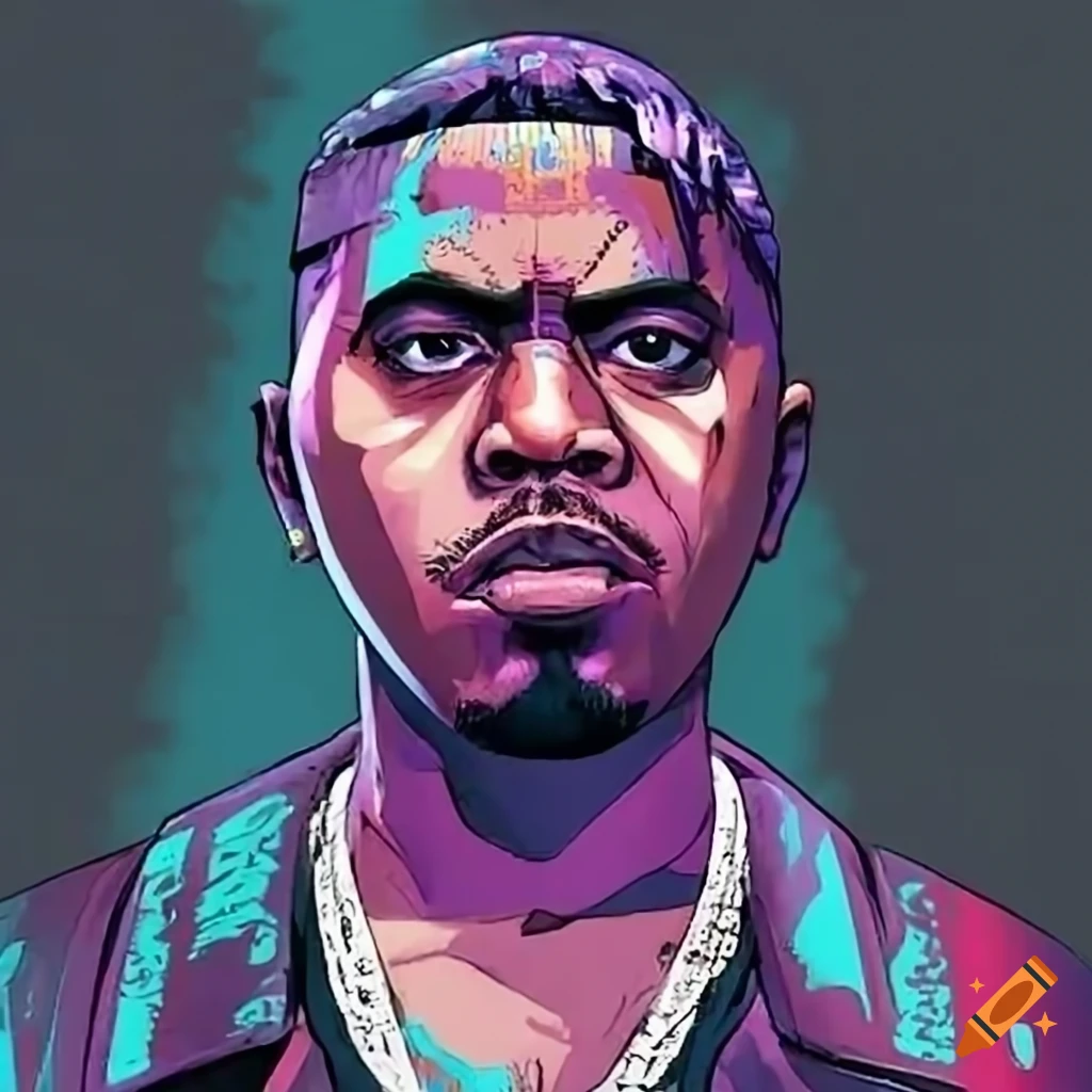 Image of the rapper nas on Craiyon