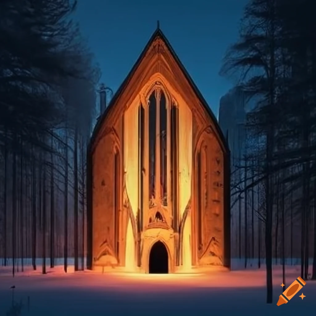 illusion of a cathedral-like cabin