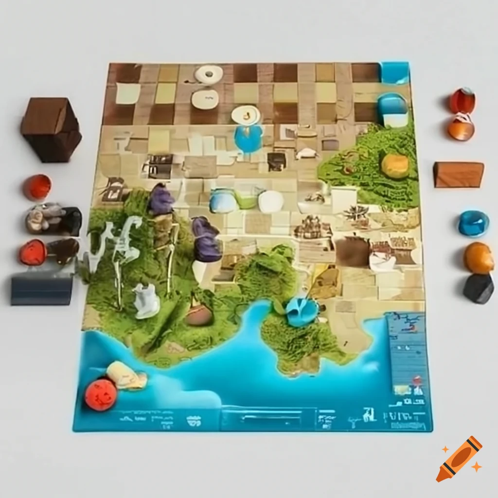 Board game with animal theme on Craiyon