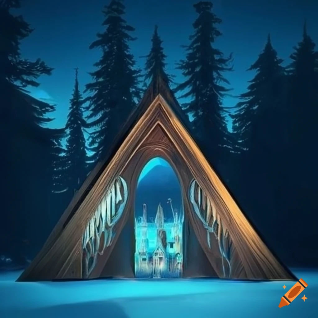 illusory dream-like cathedral cabin