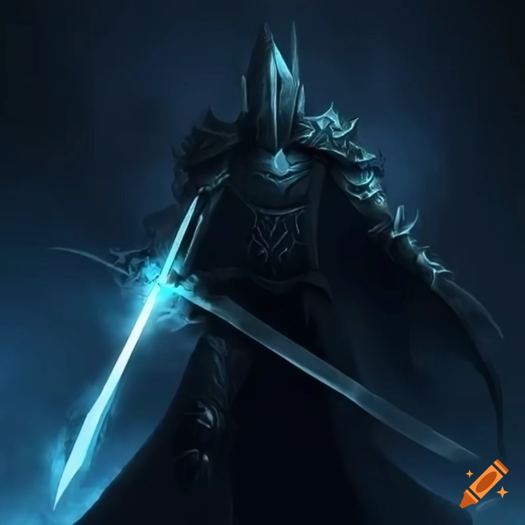 mystical knight holding an impressive longsword