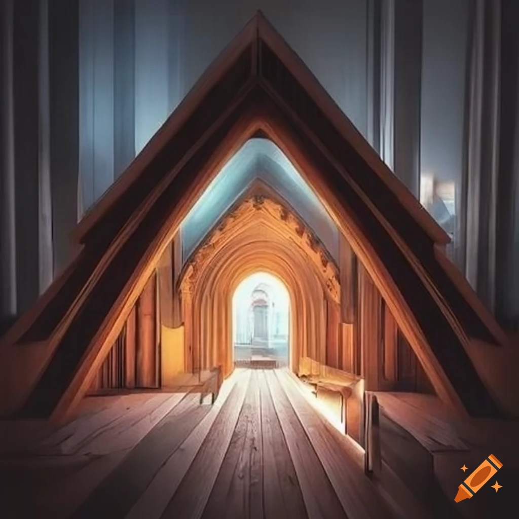 illusion of a dreamy architecture cabin