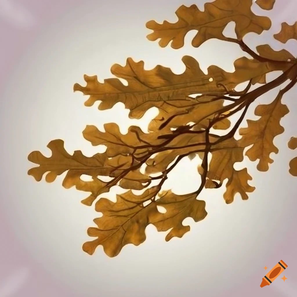 Branches Of An Oak Tree With Oak Leaves 8712