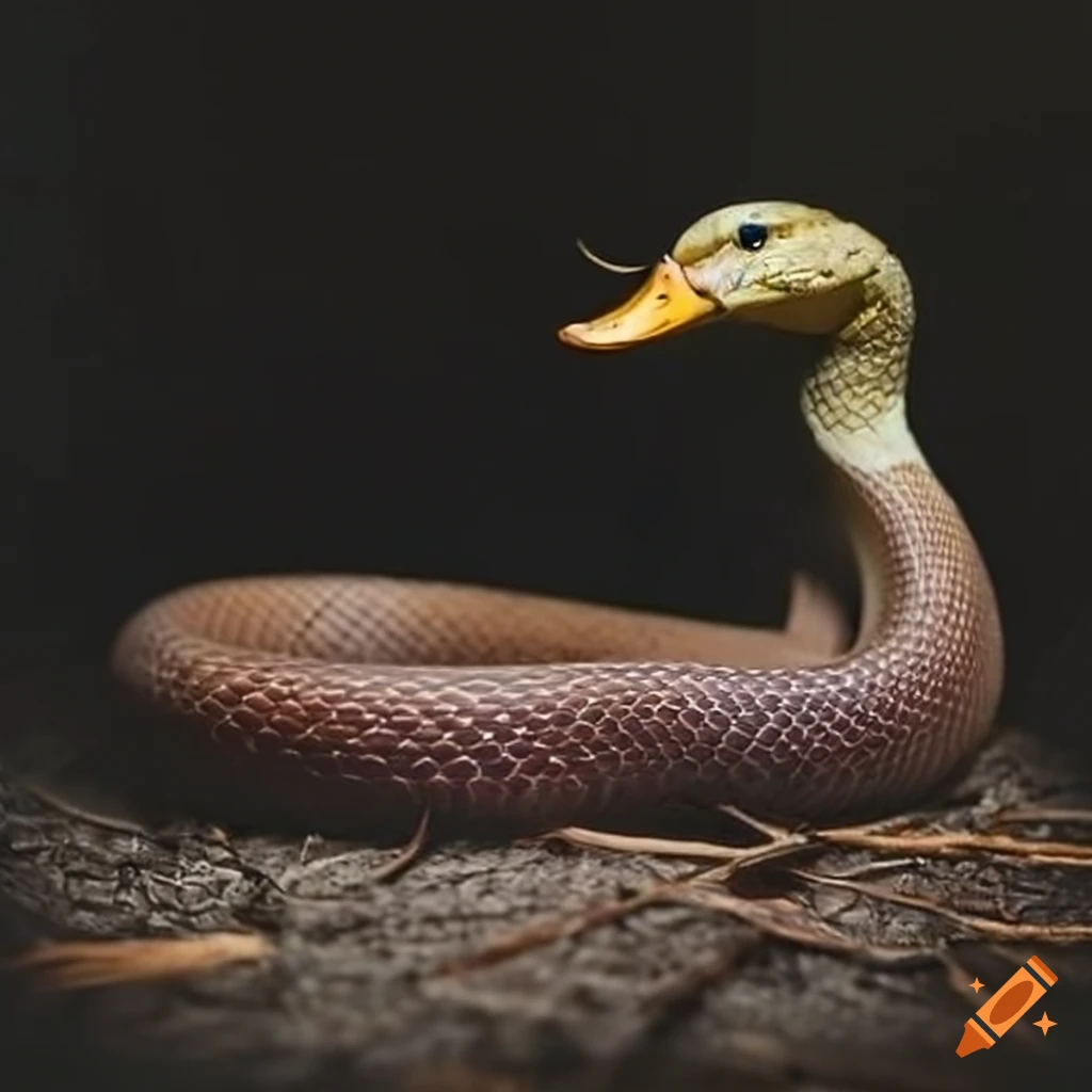 Image of a snake with a duck body on Craiyon