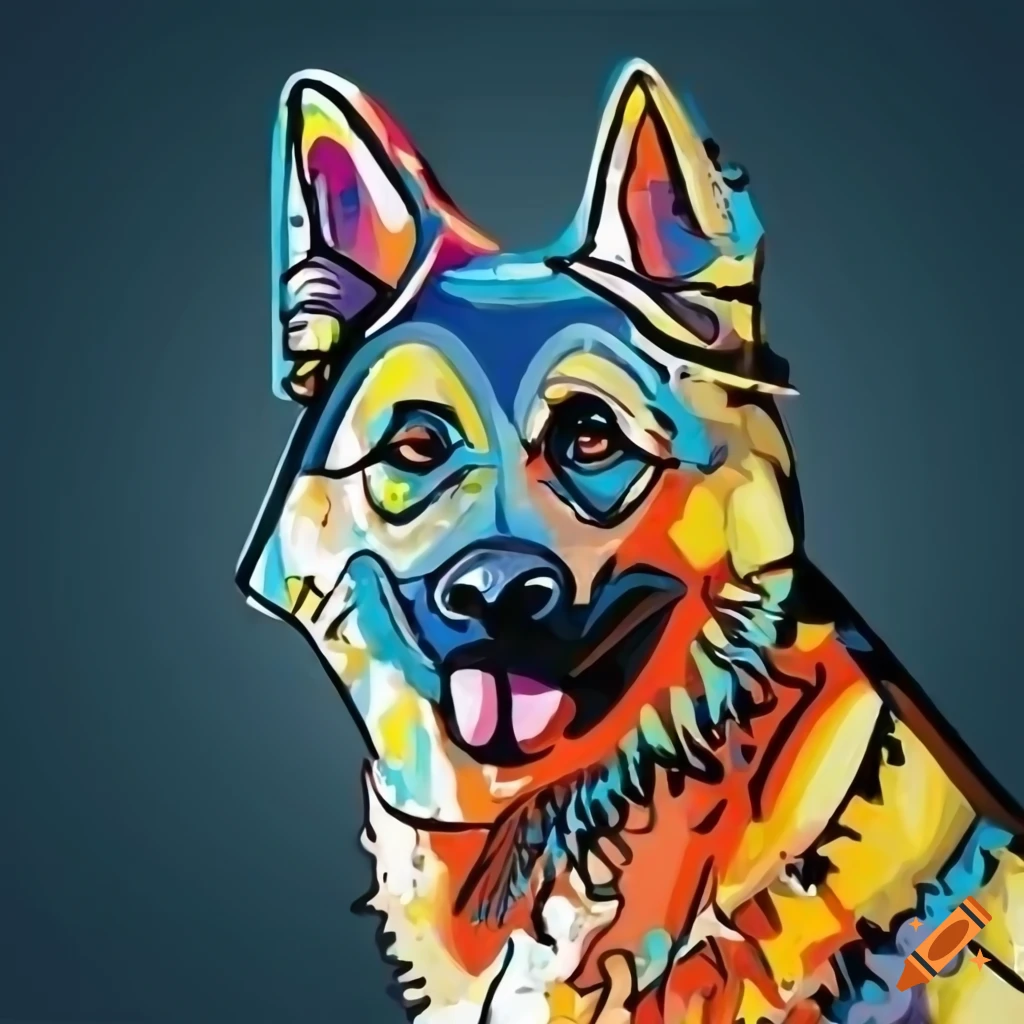 Abstract Graffiti Of A German Shepherd Dog On Craiyon abstract-graffiti-of-a-german-shepherd-dog-on-craiyon
