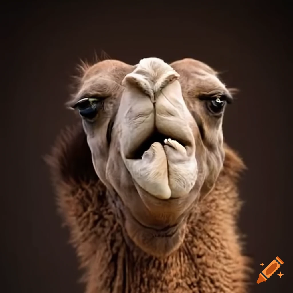a frightened camel