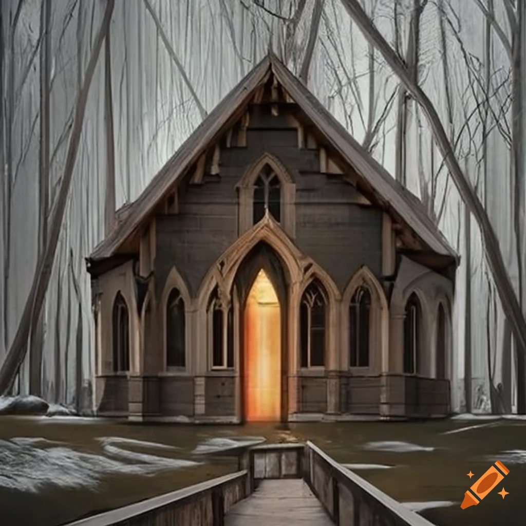 illusory architecture of a cathedral-like cabin