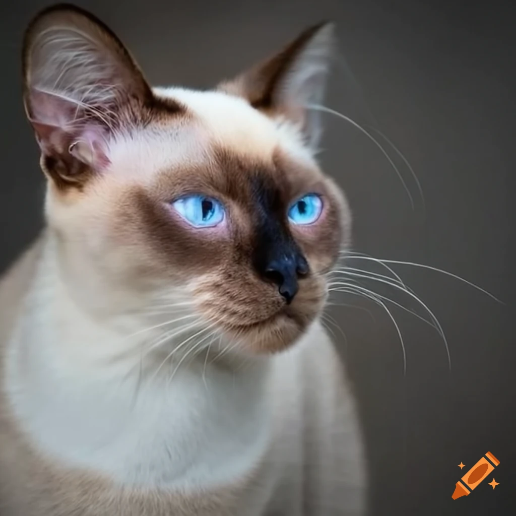 siamese cat with long tail