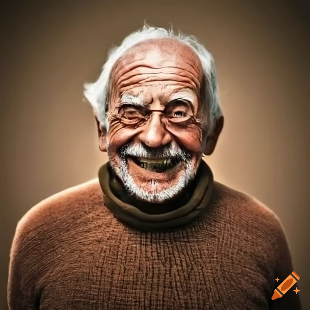 portrait of a smiling elderly man