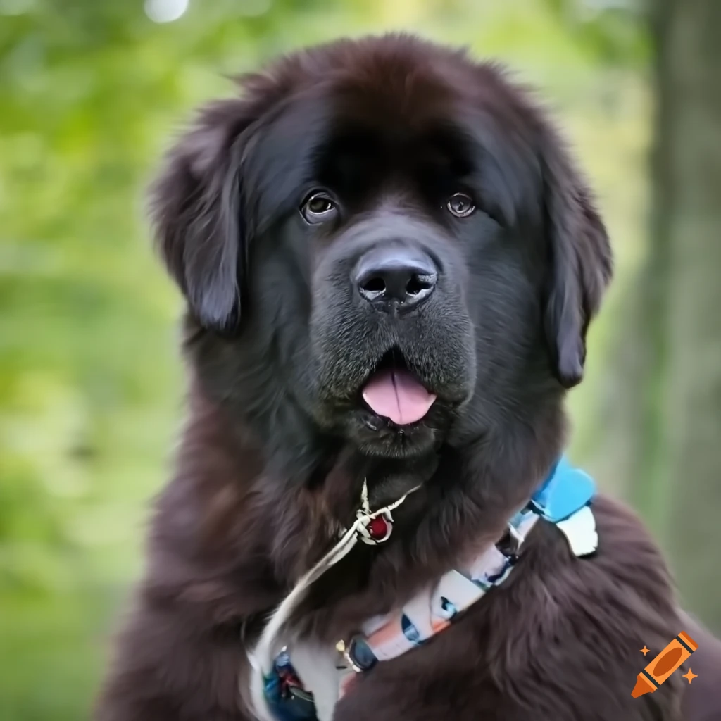 Me with a newfoundland dog on Craiyon