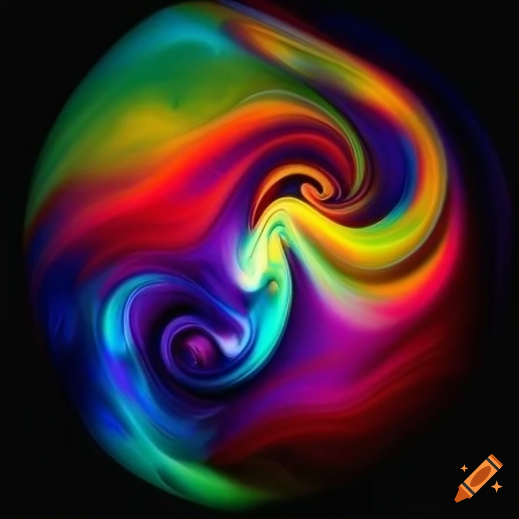 vibrant abstract artwork with swirling colors
