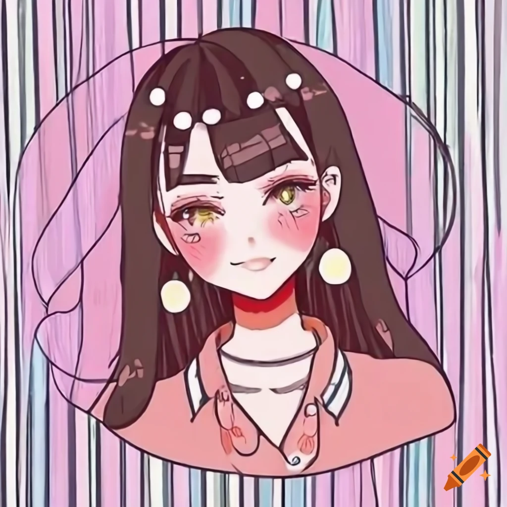 Cute anime girl with a tumblr aesthetic on Craiyon