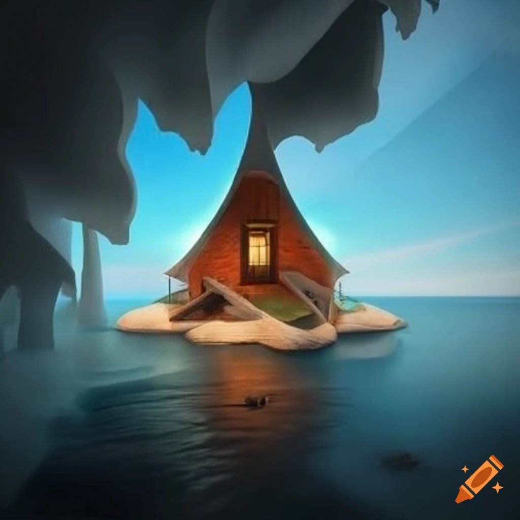 illusory island cathedral-like cabin