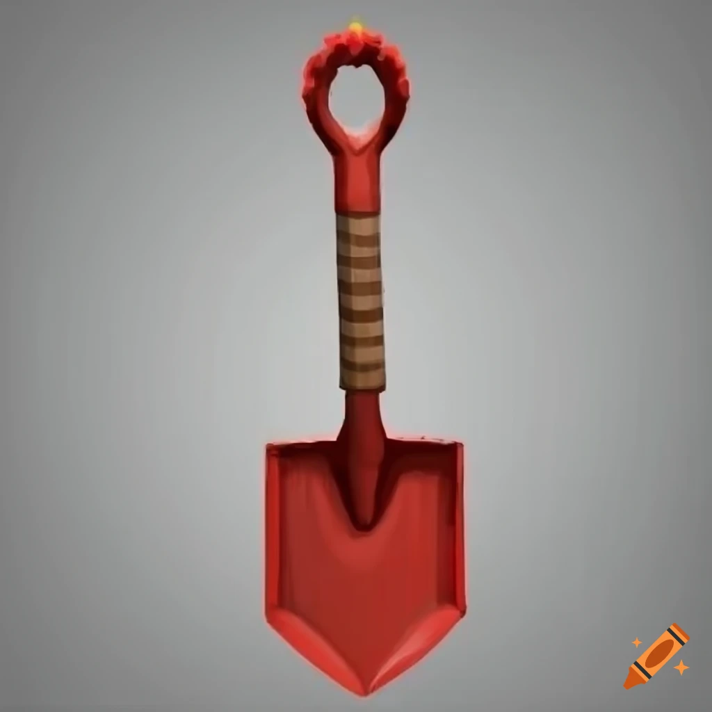 red-ornate-shovel-for-halloween-video-game-on-craiyon