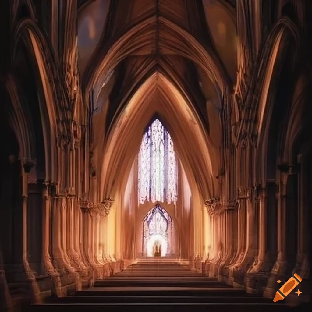 dreamy cabin resembling a cathedral