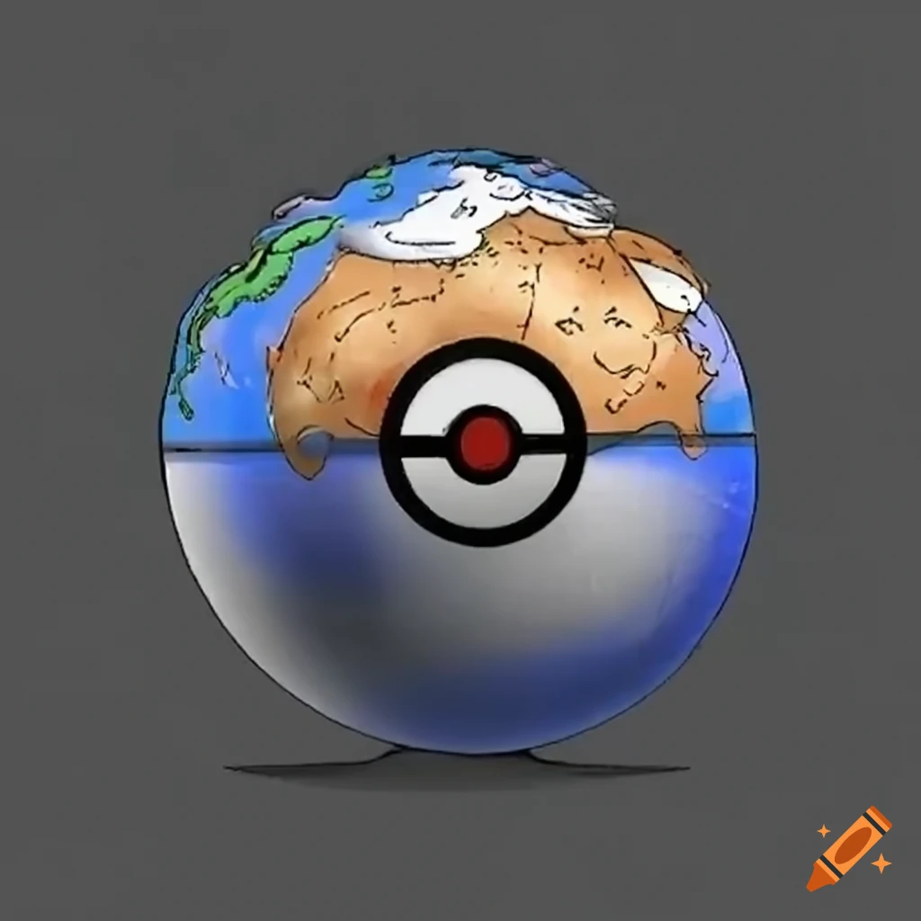 pokeball merged with planet earth
