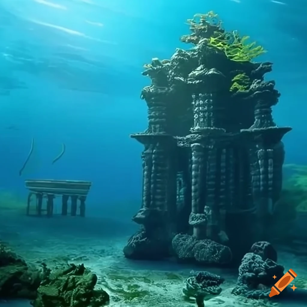 Underwater cityscape of ancient atlantis on Craiyon