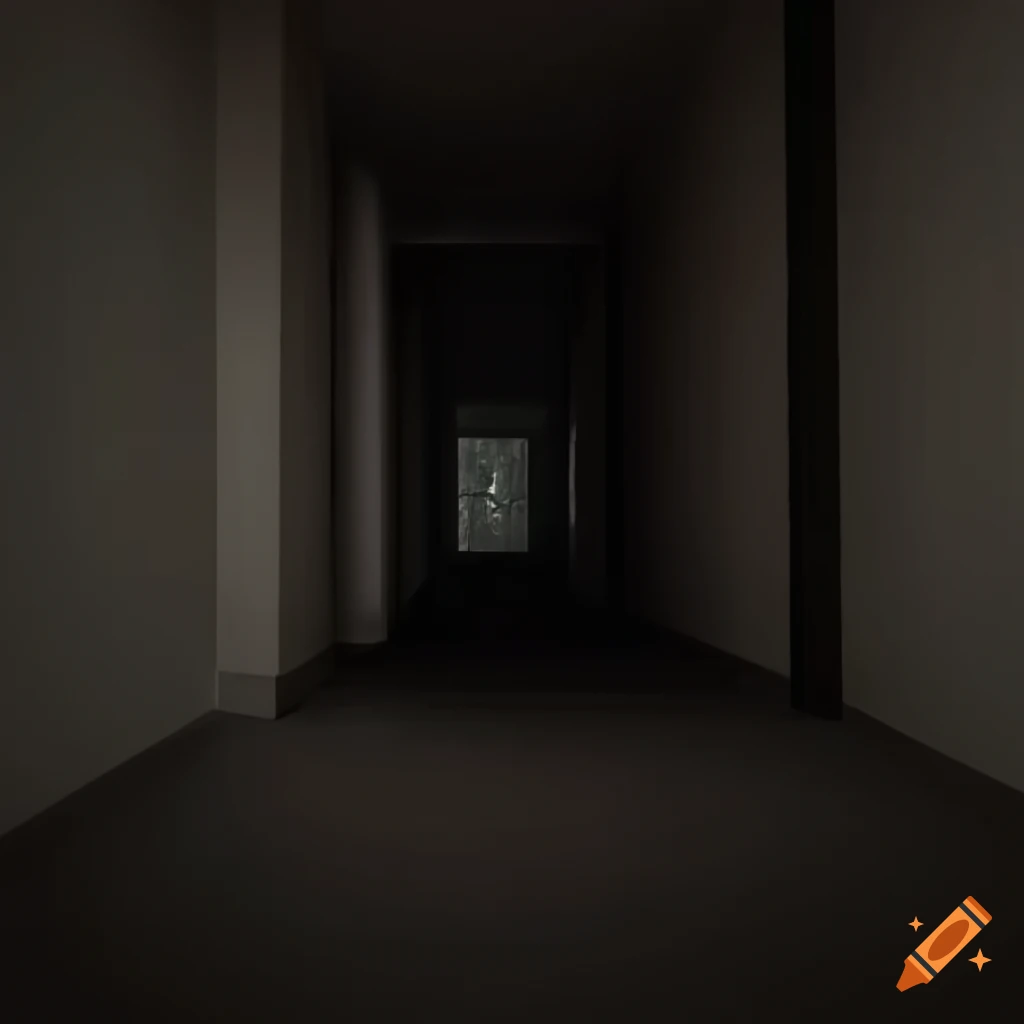 creepy image of the Backrooms