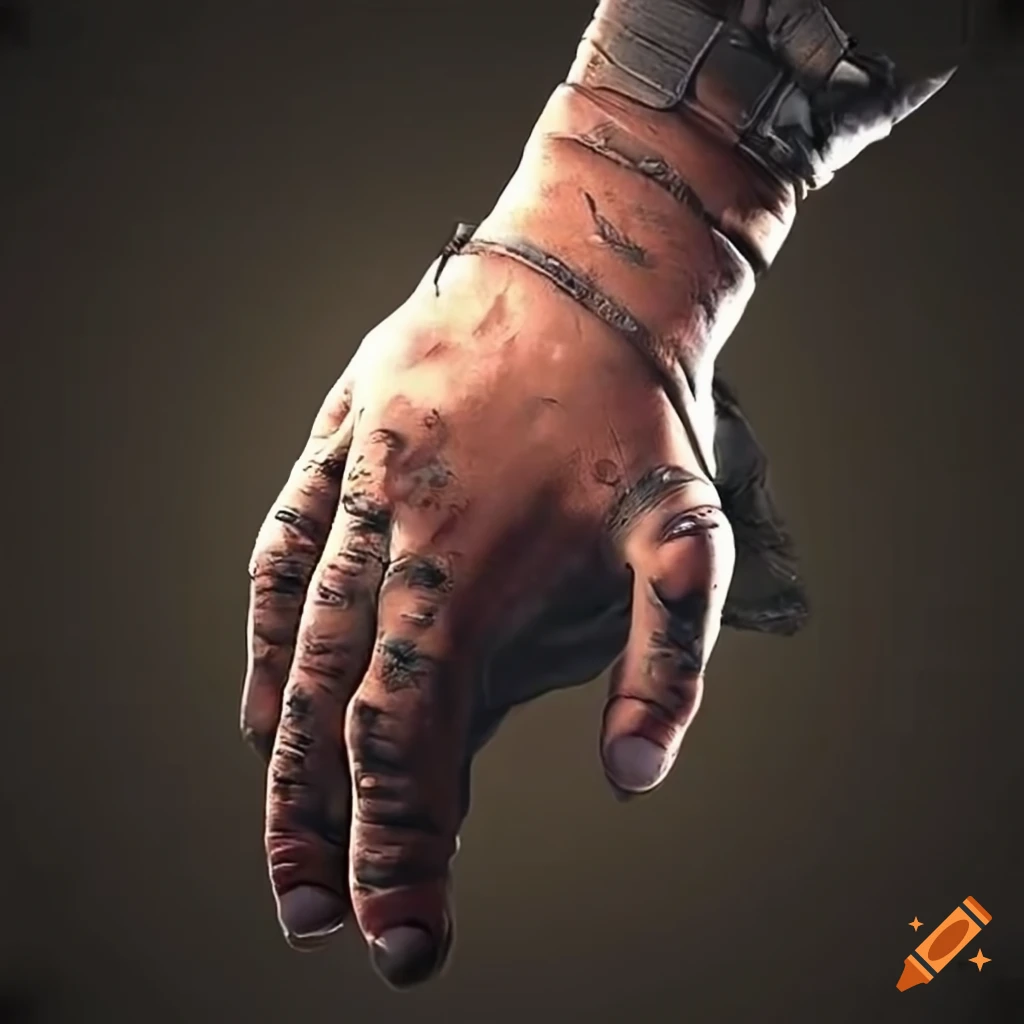 image of a soldier with injured hand