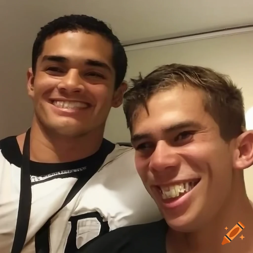 group selfie of friends in a college dorm
