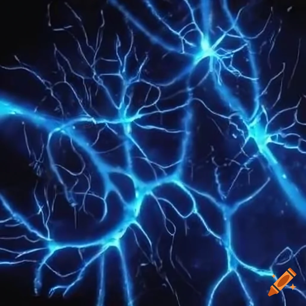 close-up of interconnected neurons