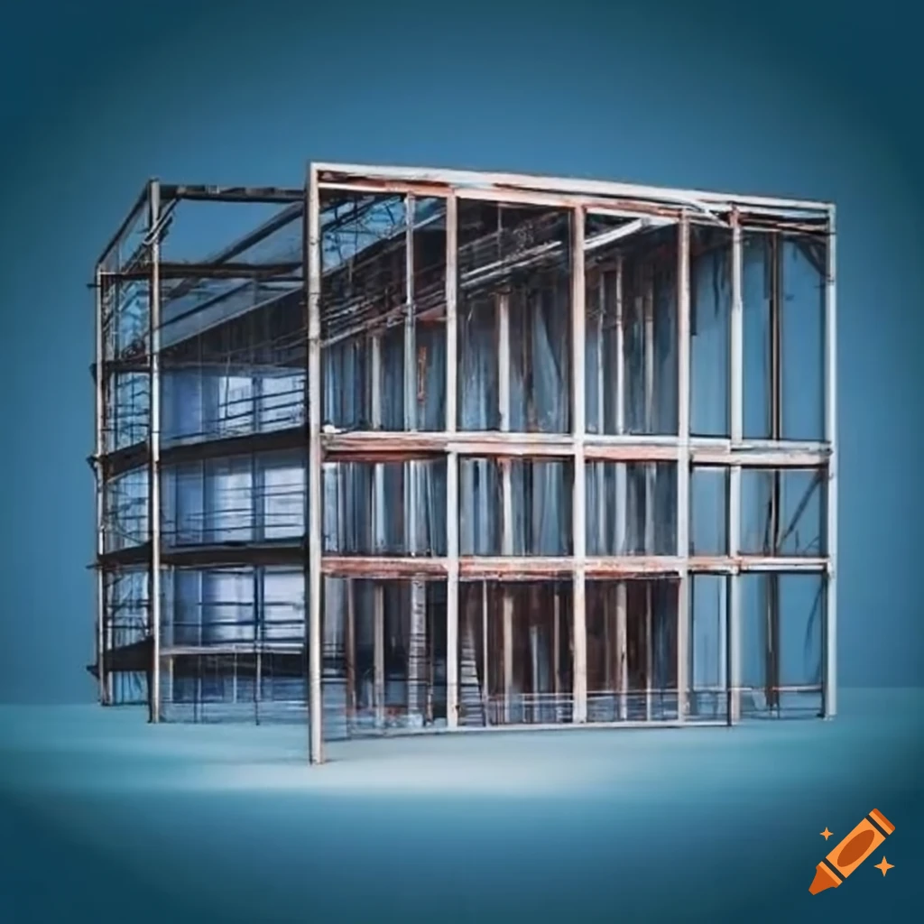 Steel frame warehouse with plain walls