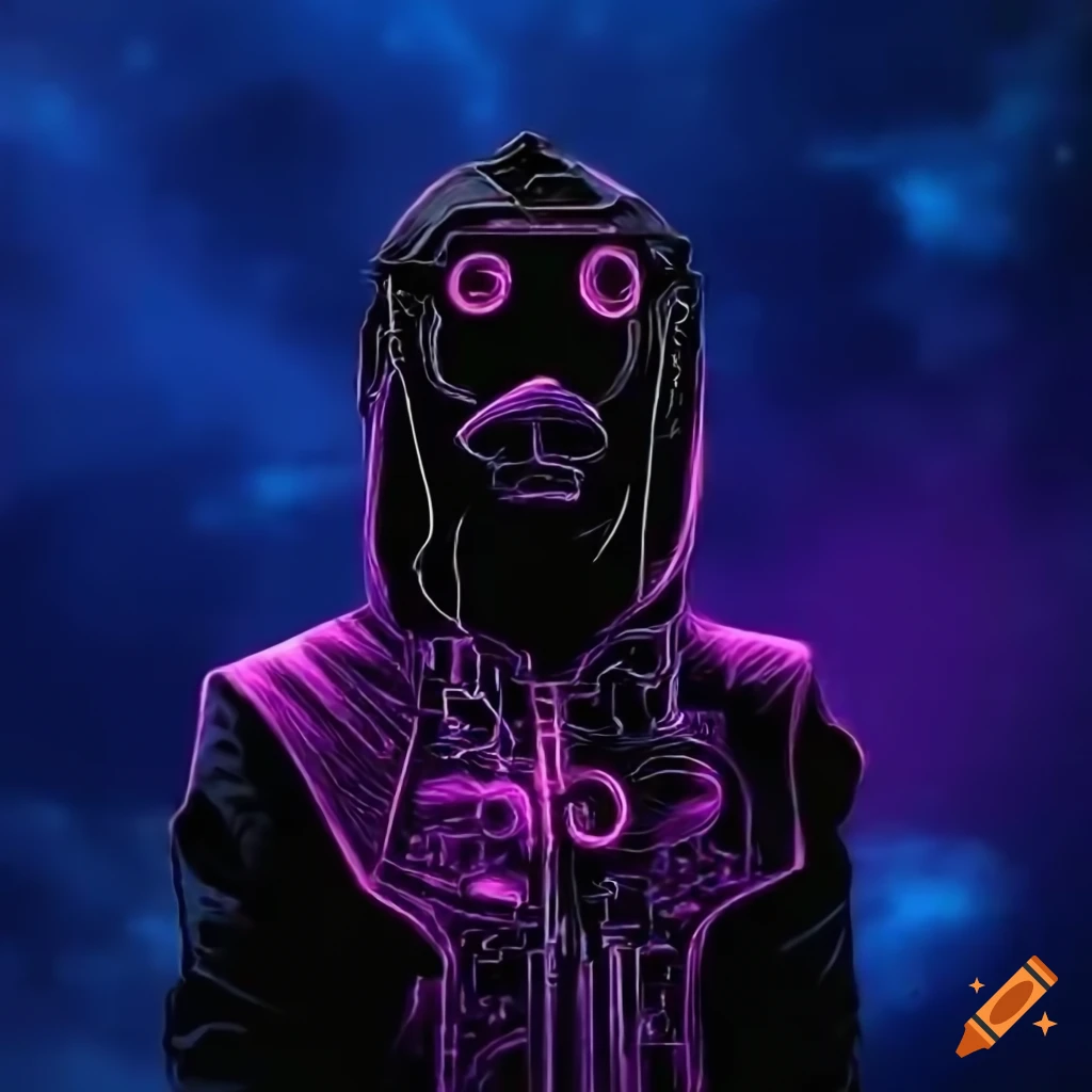 digital artwork with crypto and techno theme
