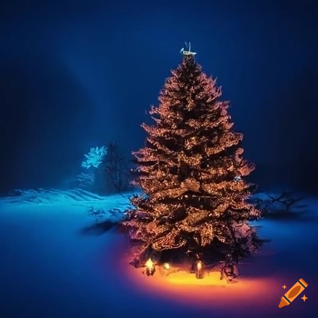 Christmas tree with vibrant colored lights as iphone wallpaper on Craiyon