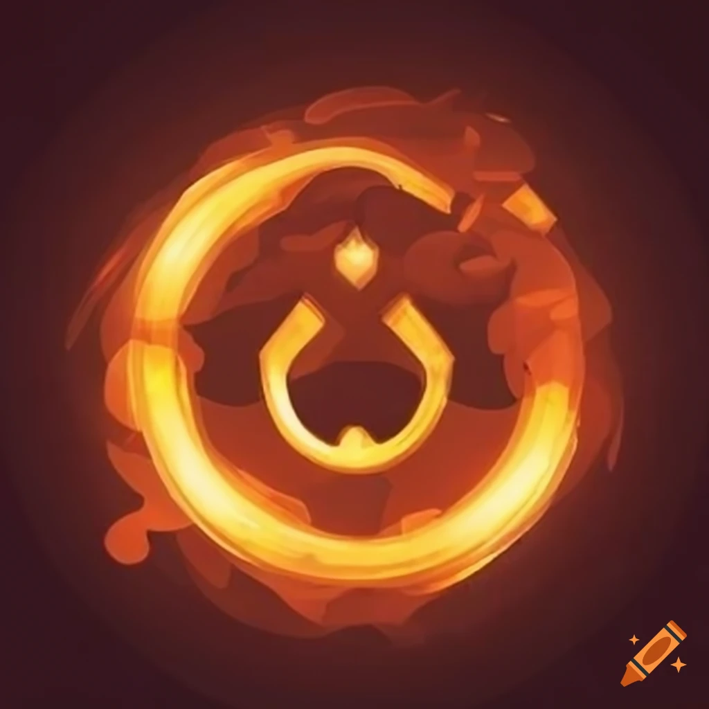 glowing-orange-symbol-on-simple-background-on-craiyon