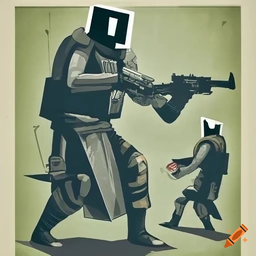 propaganda poster of modern crusader templar knights fighting in Chicago