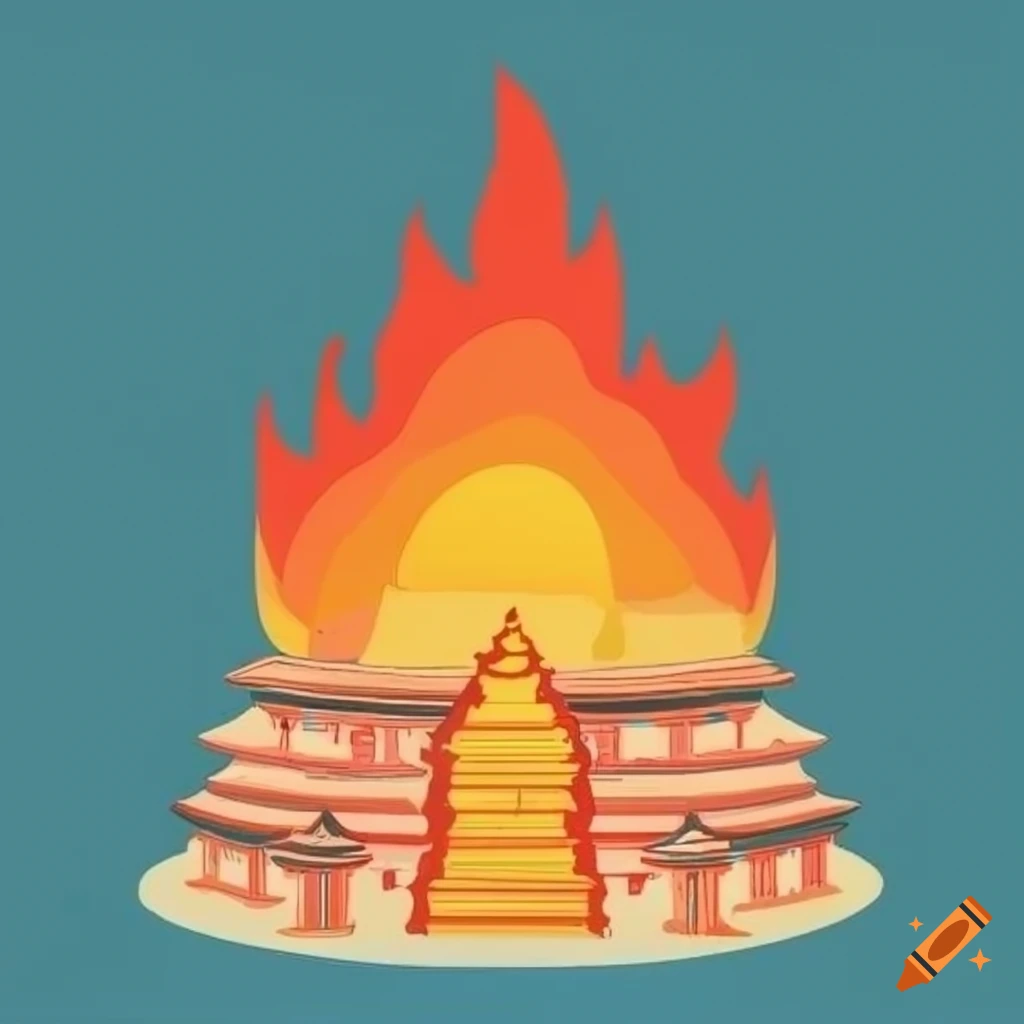 Thailand temple icon outline style Royalty Free Vector Image