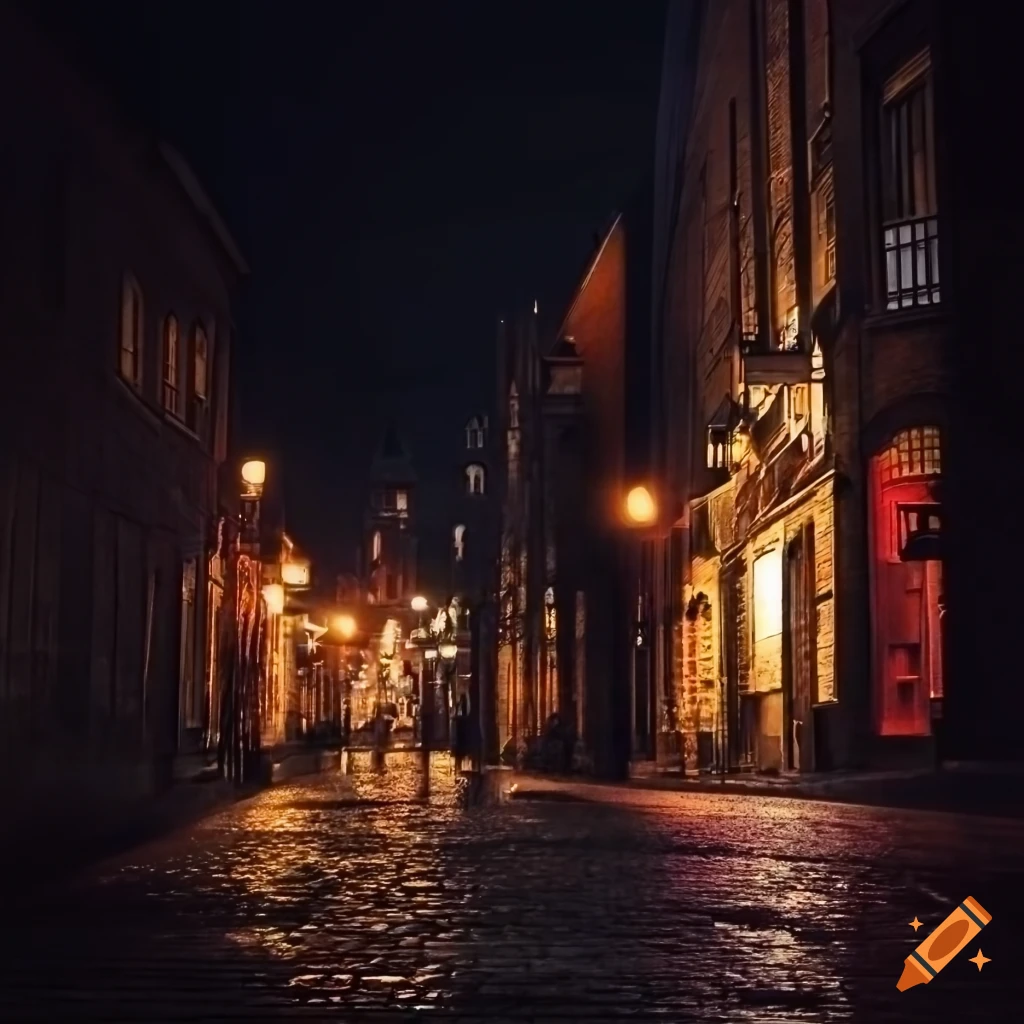 dark atmosphere of Quebec City streets