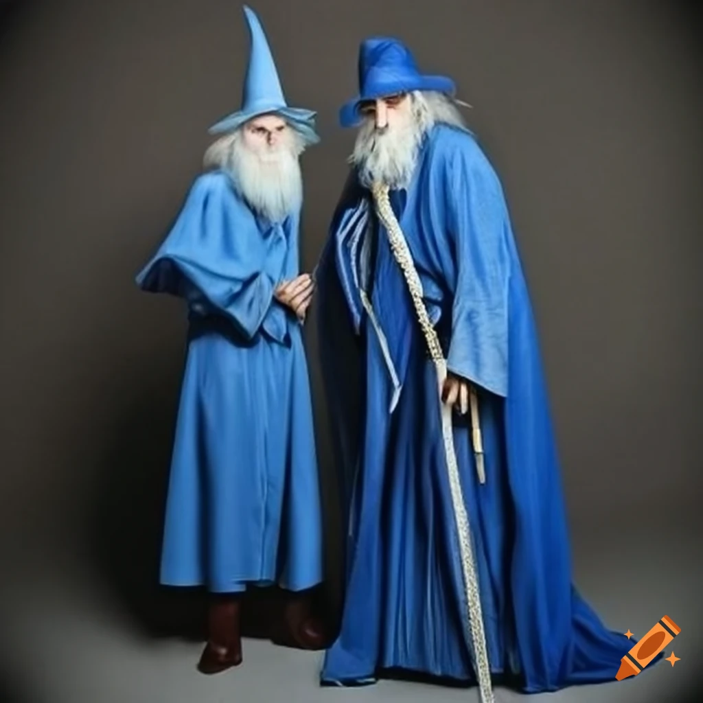 image of two wizards in blue robes