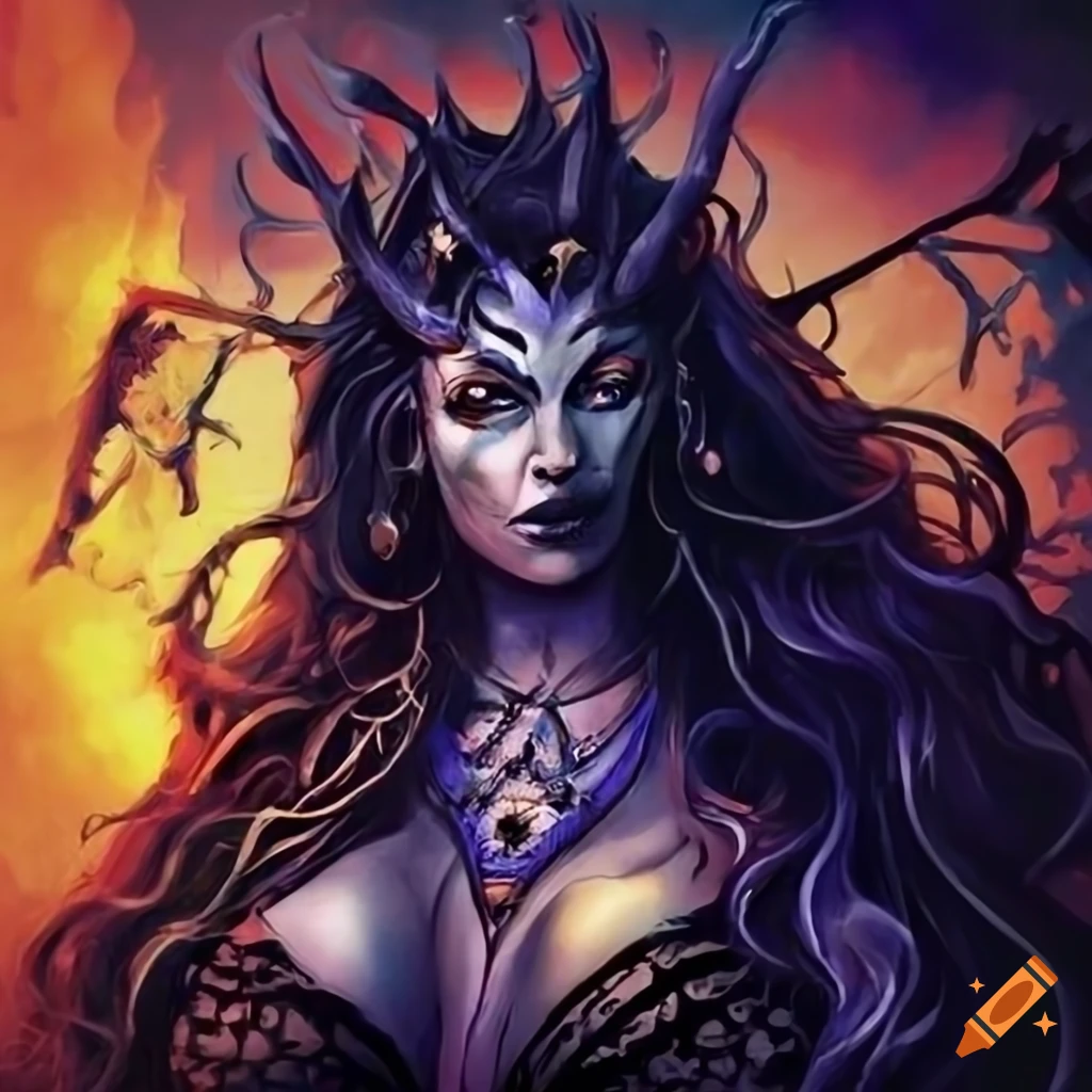 Artwork Of Nyx Goddess Of Night And Death On Craiyon
