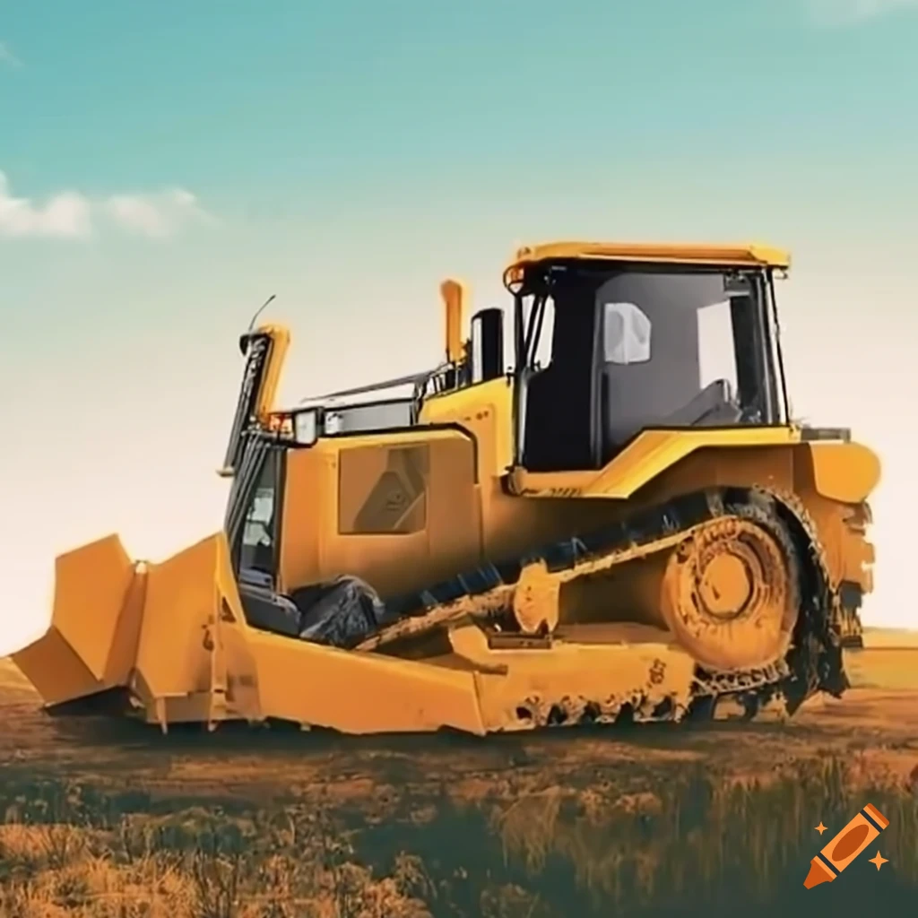 bulldozer working on a steep and rocky terrain