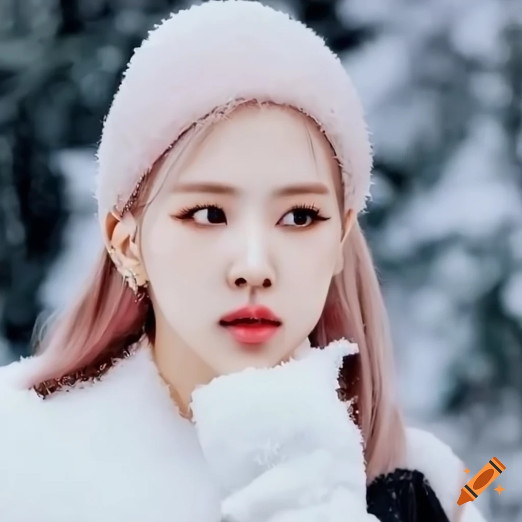 Ros From Blackpink In The Snow