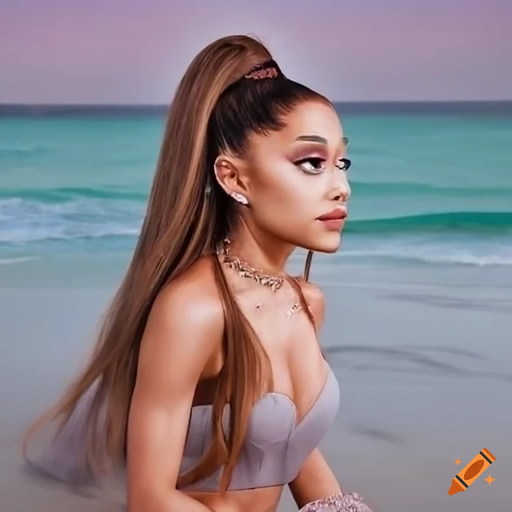 Ariana Grande at the beach