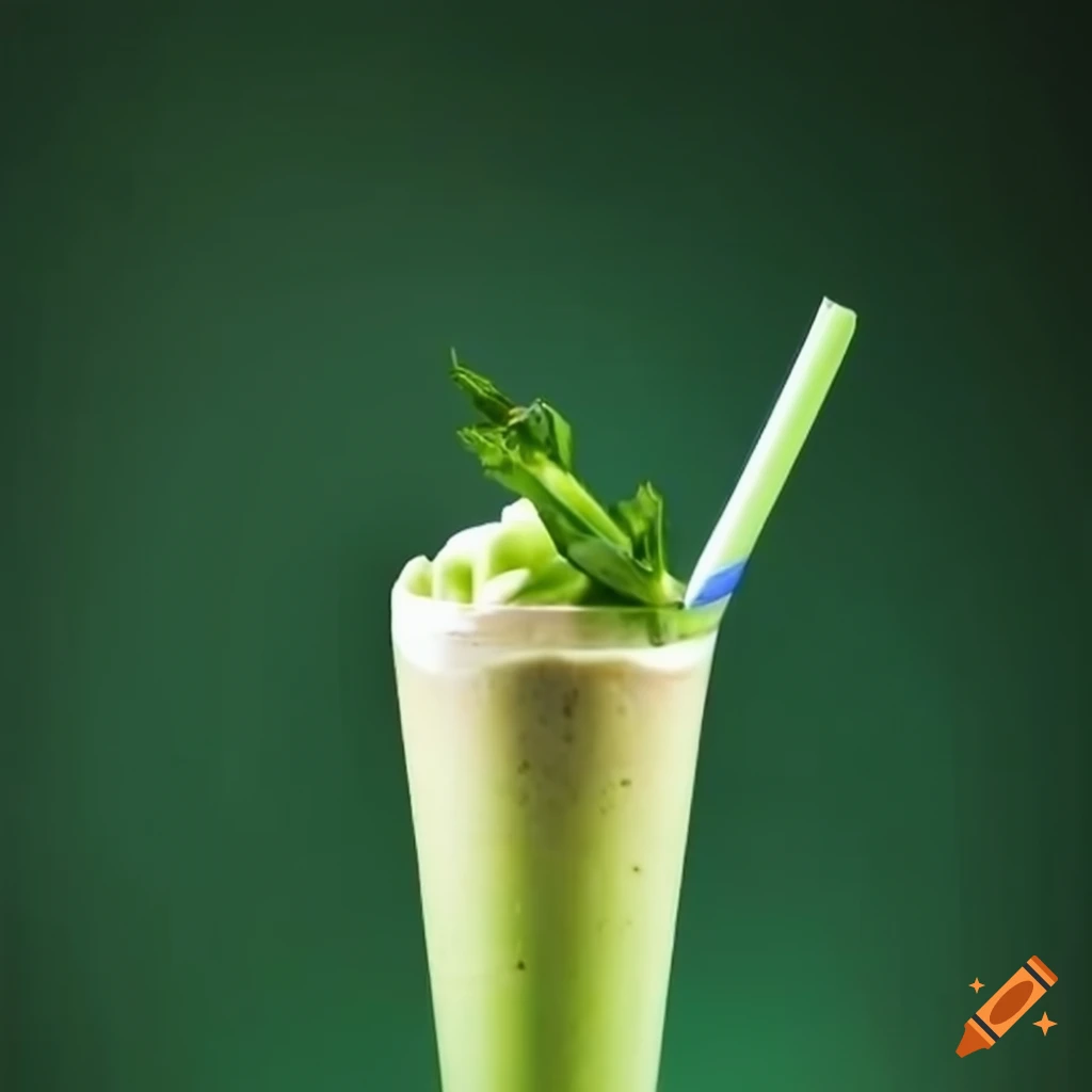 green onion smoothie with whip cream