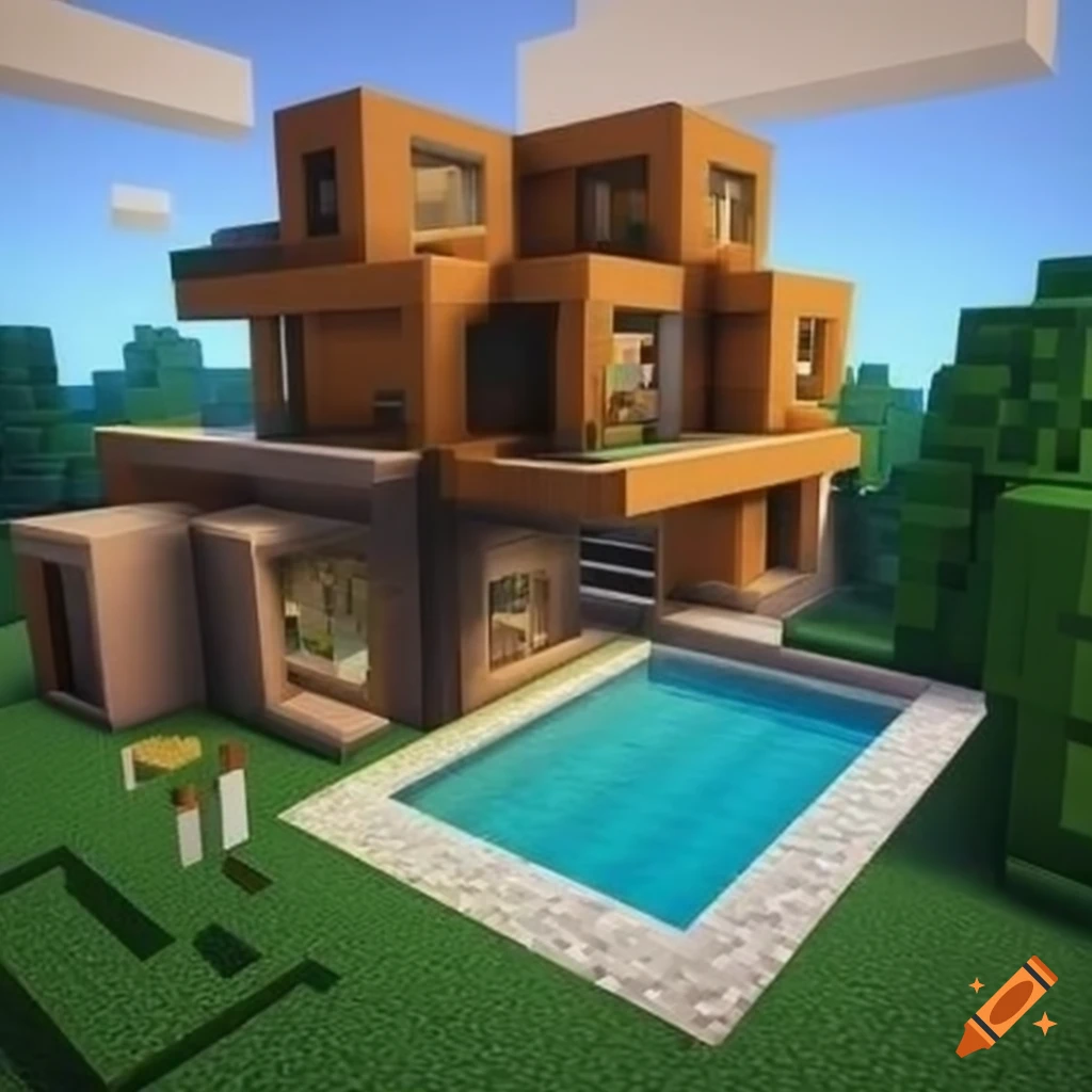 Minecraft - Como fazer sua Primeira Casa Moderna Pequena 
